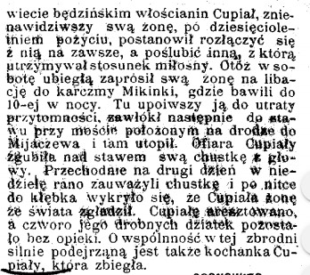 żonobójstwo w Myszkowie, 1906 rok, cz.2.jpg