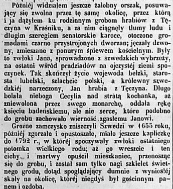 Tenczyn, opis z 1863 roku, T.I. 217, cz.4.jpg