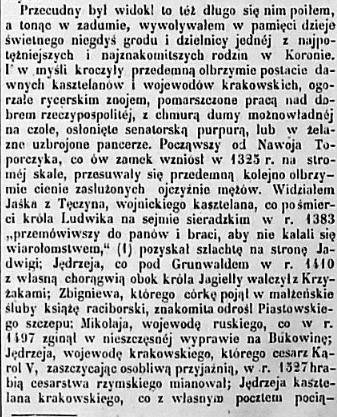 Tenczyn, opis z 1863 roku, T.I. 217, cz.2.jpg