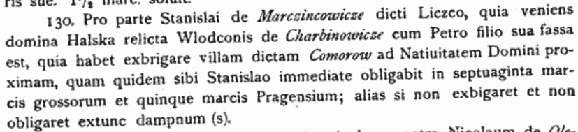 domina Halska relicta Wlodconis de Charbinowicze, 1397 r, Archiwum Komisji Prawniczej, t.8 cz.1.jpg