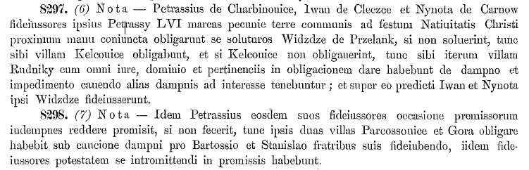 Petrassius de Charbinowice, 7 luty 1399, SPPP 8.jpg