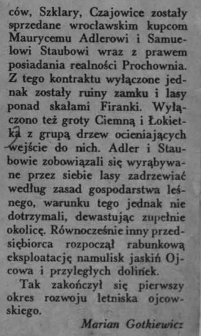 Ojców w XIX wieku do 1863 r., Ziemia nr 1, 1956, cz.5.jpg