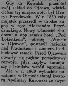 Ojców w XIX wieku do 1863 r., Ziemia nr 1, 1956, cz.3.jpg