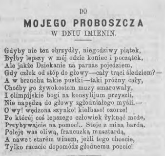 życzenia imieninowe F.Świderskiego dla ks. J.Klemensiewicza, Tydz.Piotr. 8, 1875 r., cz.1.jpg