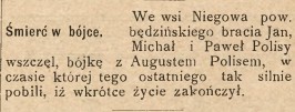 bójka w Niegowie, Przemysłowo-Handlowy Kurjer Sosnowiecki, Nr 51, 1902 r..jpg