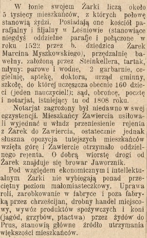 Żarki, Przemysłowo-Handlowy Kurjer Sosnowiecki, nr 51, 1902 r., cz.3.jpg