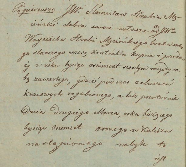 1808 r, Stanisław Męciński-Franciszek Stadnicki, Choroń, Zaborze, Przybynów, Poraj, cz.5.jpg