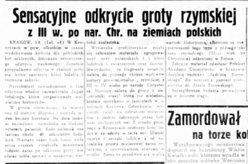 Odkrycie groty, Gon. Warsz., nr 93, 1936 r..jpg