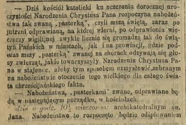 Kurier Warszawski, 12(24) grudnia 1896 r., pasterka, cz.1.JPG