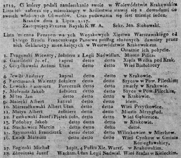 Lista wojskowych Księstwa Warszawskiego, Dz.Rz.K.W.46, 1817 r., cz.2.jpg