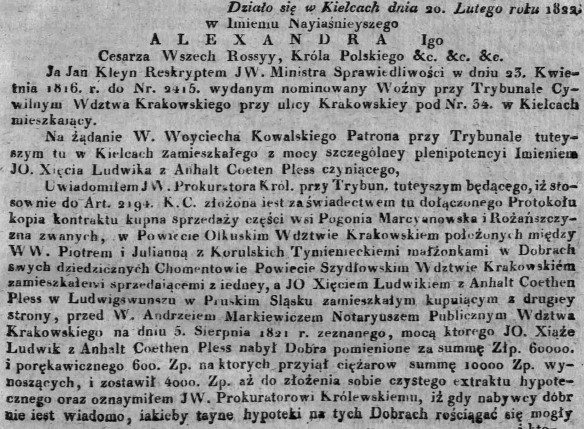 nabycie Pogoni, Dz.U.W.K. 9, 1822 r., cz.1.jpg